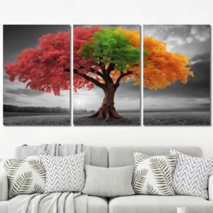 Life of Tree Printed Panels Canvas Layout-Three Panels Regular