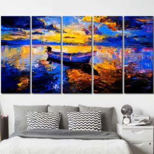 A Fish Too Far Canvas Wall Art with Frame Layout-Four Panels Regular