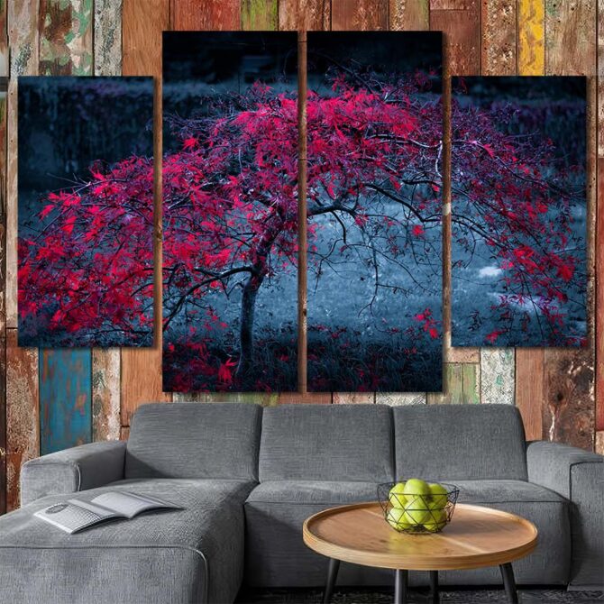 Dread Forest Framed Wall Art Layout-Four Panels Diamond