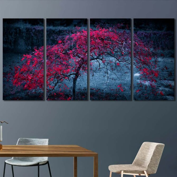 Dread Forest Framed Wall Art Layout-Four Panels Regular