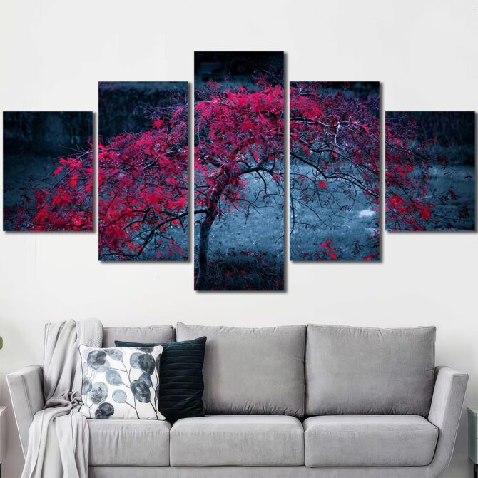 Dread Forest Framed Wall Art Layout-Five Panels Diamond