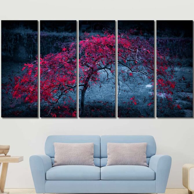 Dread Forest Framed Wall Art Layout-Five Panels Regular