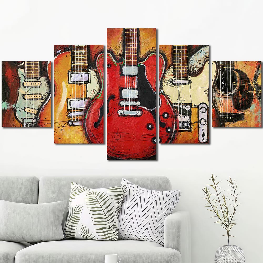 Epic Guitars Printed Panels Canvas Layout-Four Panels Diamond
