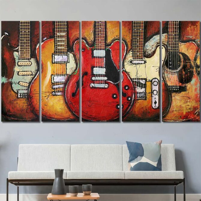 Epic Guitars Printed Panels Canvas Layout-Five Panels Regular