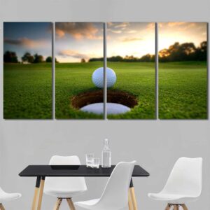Golf Wall Art Print Layout-Four Panels Regular