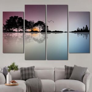 Guitar Multi Canvas Layout-Four Panels Diamond
