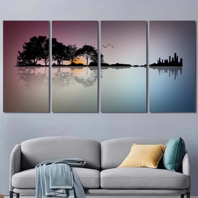 Guitar Multi Canvas Layout-Four Panels Regular