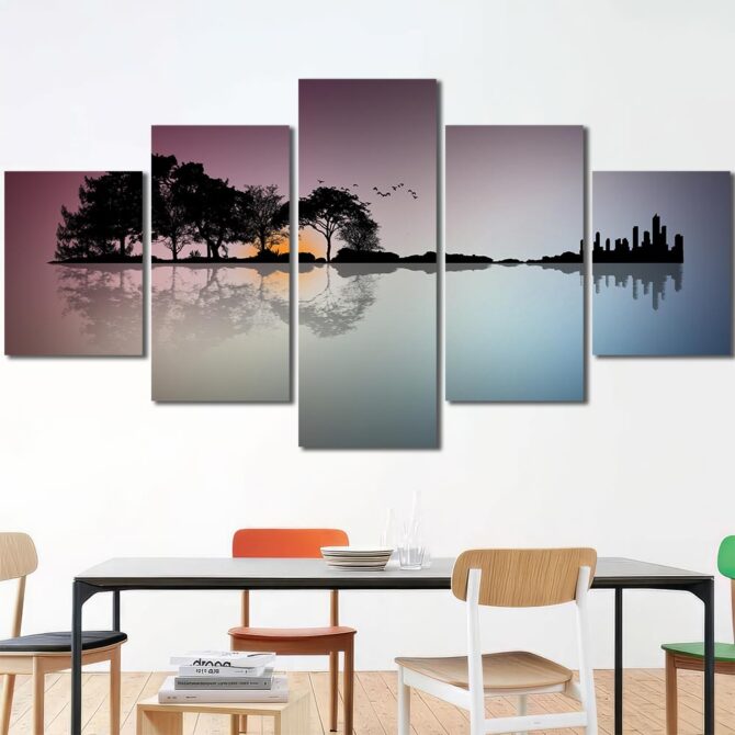 Guitar Multi Canvas Layout-Five Panels Diamond