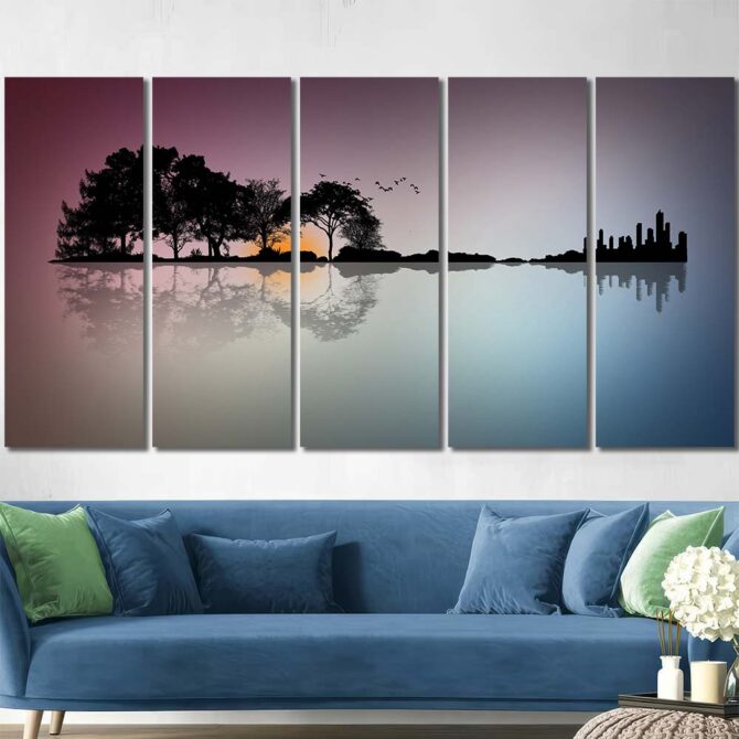 Guitar Multi Canvas Layout-Five Panels Regular