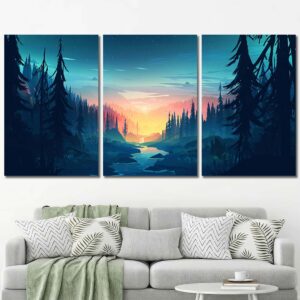 Mountains HD Pictures on Canvas Layout-Three Panels Regular