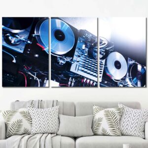 DJ Mixer Decor Art Canvas Layout-Three Panels Regular