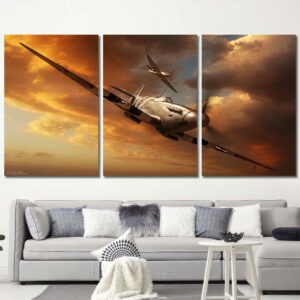 Spitfire Home Decor Canvas Layout-Three Panels Regular