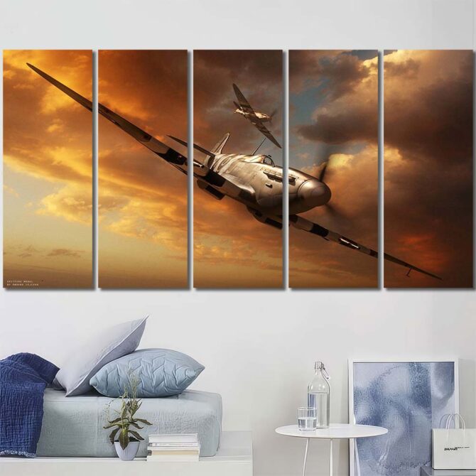 Spitfire Home Decor Canvas Layout-Five Panels Regular