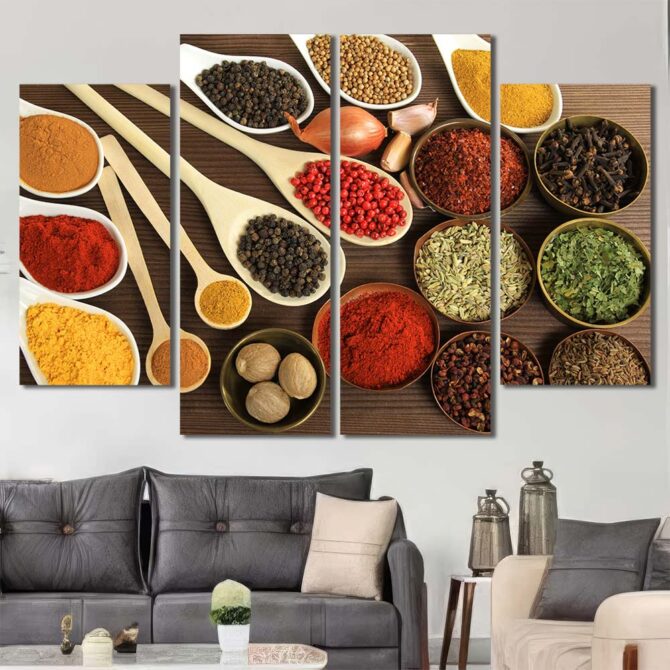 Tasty Spices Canvas Art Layout-Four Panels Diamond