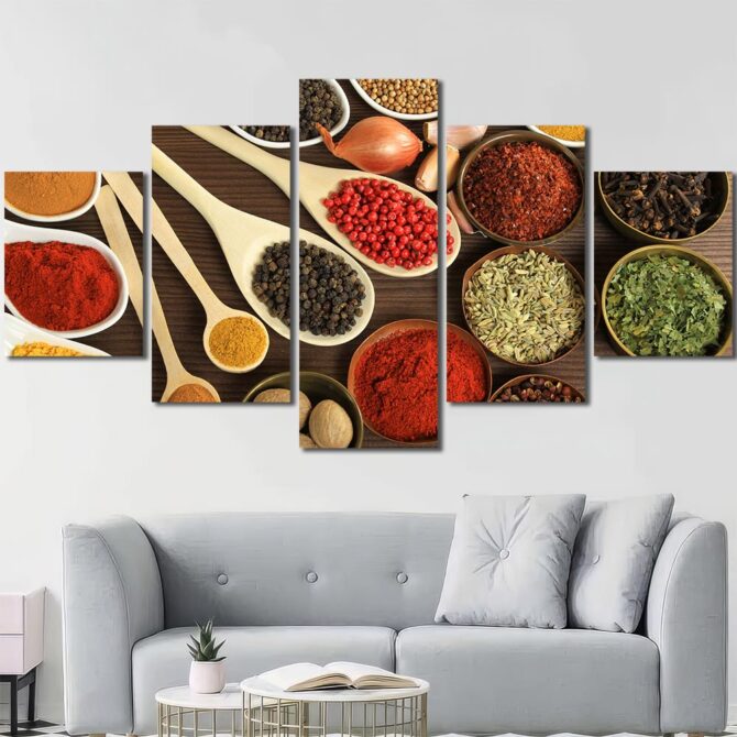 Tasty Spices Canvas Art Layout-Five Panels Diamond