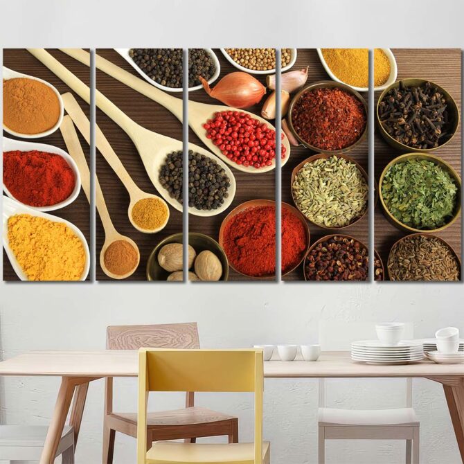 Tasty Spices Canvas Art Layout-Five Panels Regular