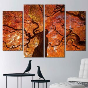 Tree Canopy HD Canvas Prints Layout-Four Panels Diamond