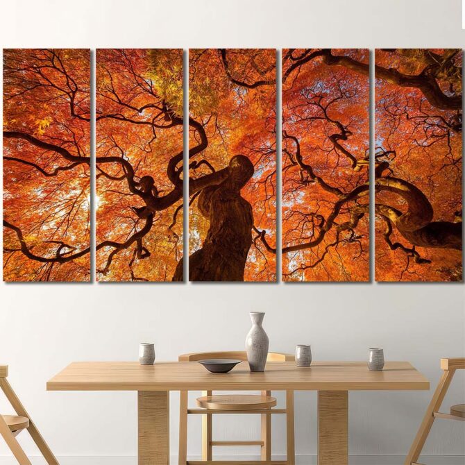 Tree Canopy HD Canvas Prints Layout-Five Panels Regular