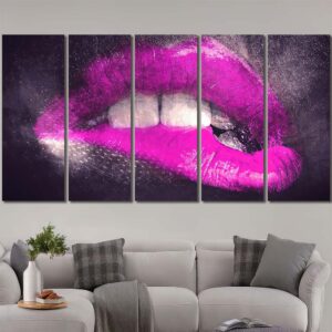 Sexy Lips Decor Art Canvas Layout-Four Panels Regular
