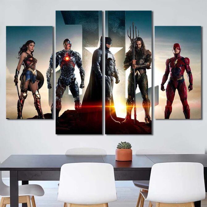 Avengers Wallart Print Layout-Four Panels Diamond