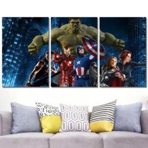 Avengers League Canvas Prints Layout-Three Panels Regular