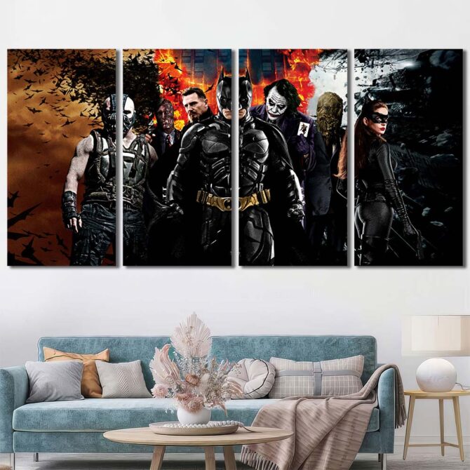 Avengers Dark Side Canvas Picture Layout-Four Panels Regular