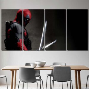Deadpool Wall Decor Layout-Four Panels Regular