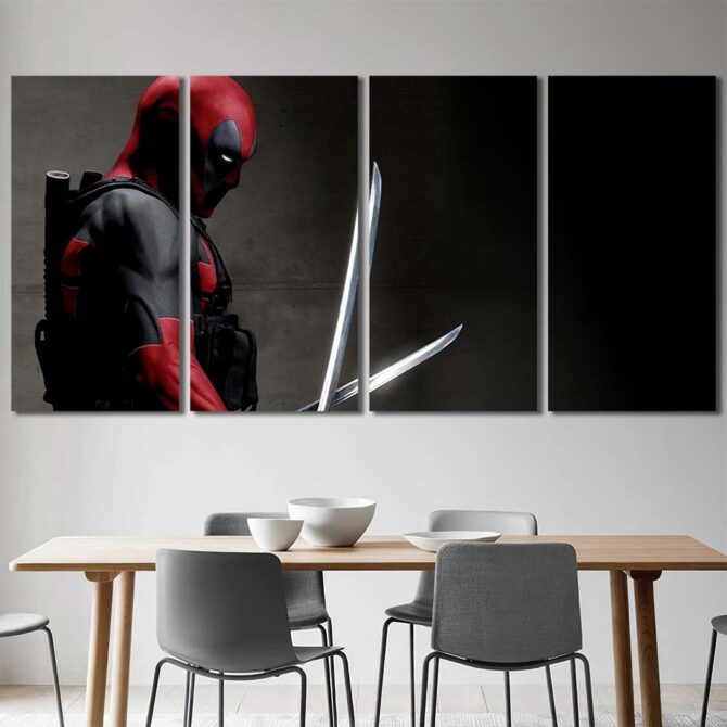 Deadpool Wall Decor Layout-Four Panels Regular