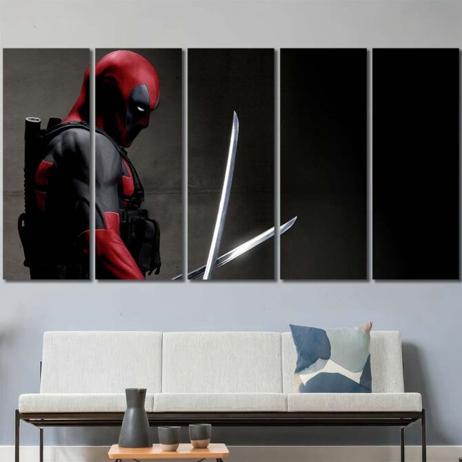 Deadpool Wall Decor Layout-Five Panels Regular
