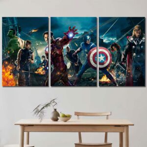 Avengers Justice League Wall Poster Layout-Three Panels Regular