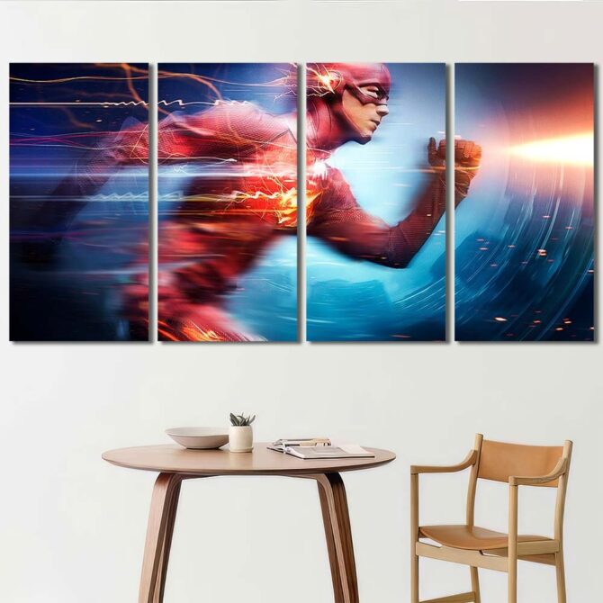 Flash Movie Painting Canvas Layout-Four Panels Regular