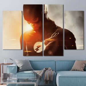 Flash Poster Canvas Picture Layout-Four Panels Diamond