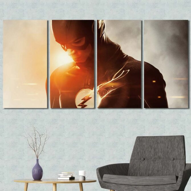 Flash Poster Canvas Picture Layout-Four Panels Regular