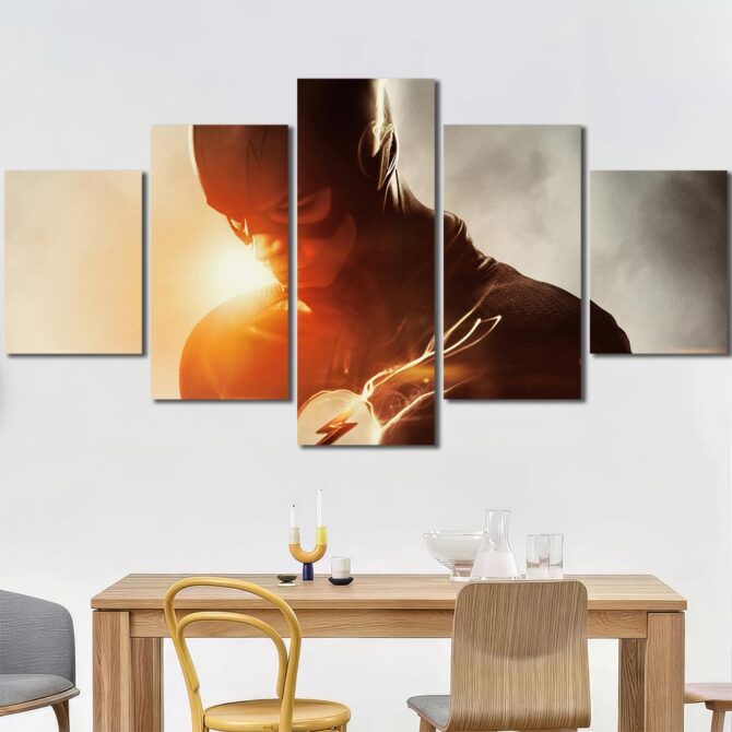 Flash Poster Canvas Picture Layout-Five Panels Diamond