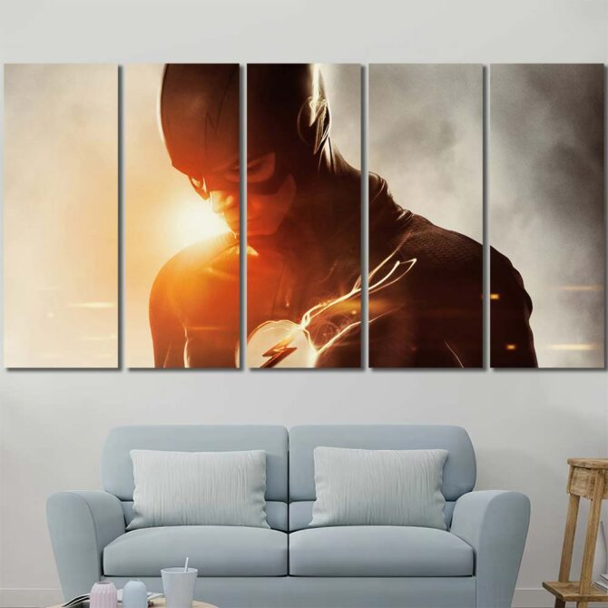 Flash Poster Canvas Picture Layout-Five Panels Regular