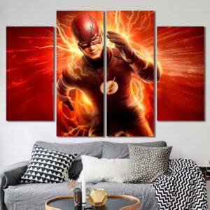 Flash Wall Poster Layout-Four Panels Diamond