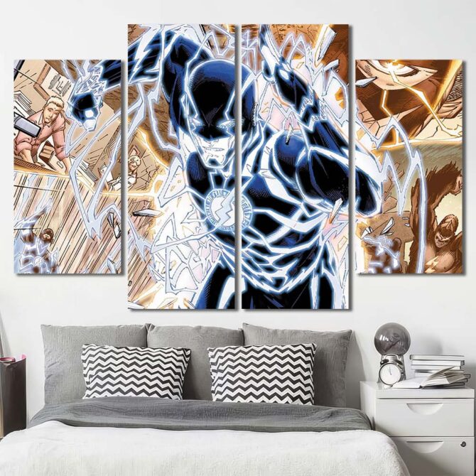 Flash Comic Poster Layout-Four Panels Diamond