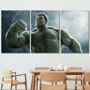 Roaring Hulk Printed Canvas Layout-Three Panels Regular