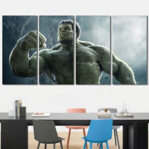 Roaring Hulk Printed Canvas Layout-Four Panels Regular