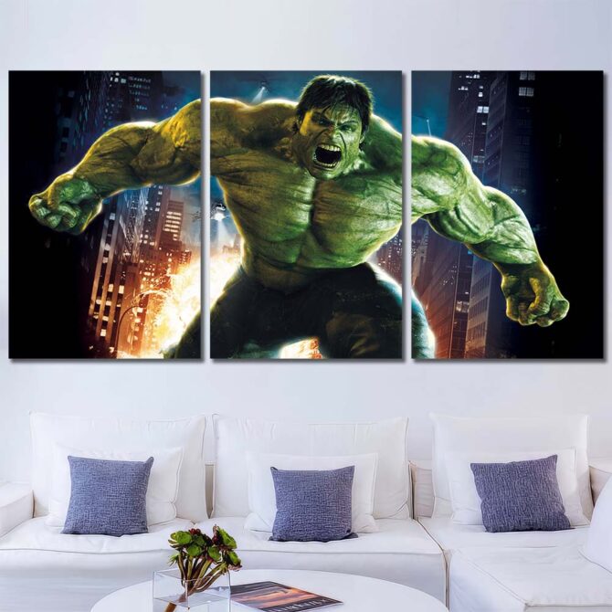 Hulk Movie Canvas Art Layout-Three Panels Regular
