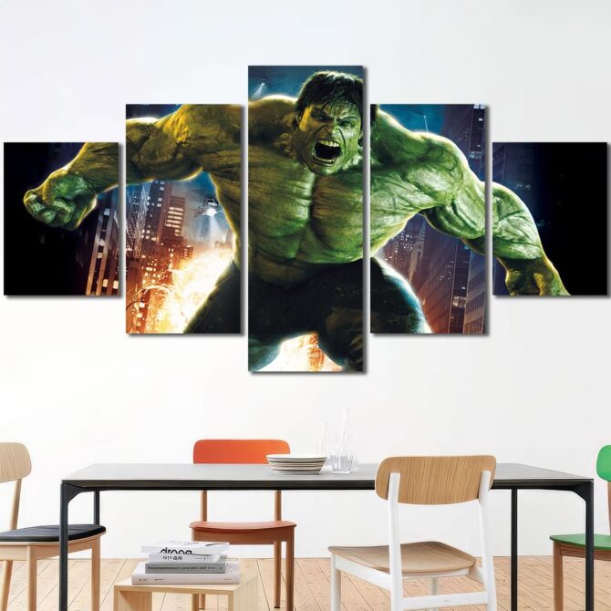 Hulk Movie Canvas Art Layout-Five Panels Diamond