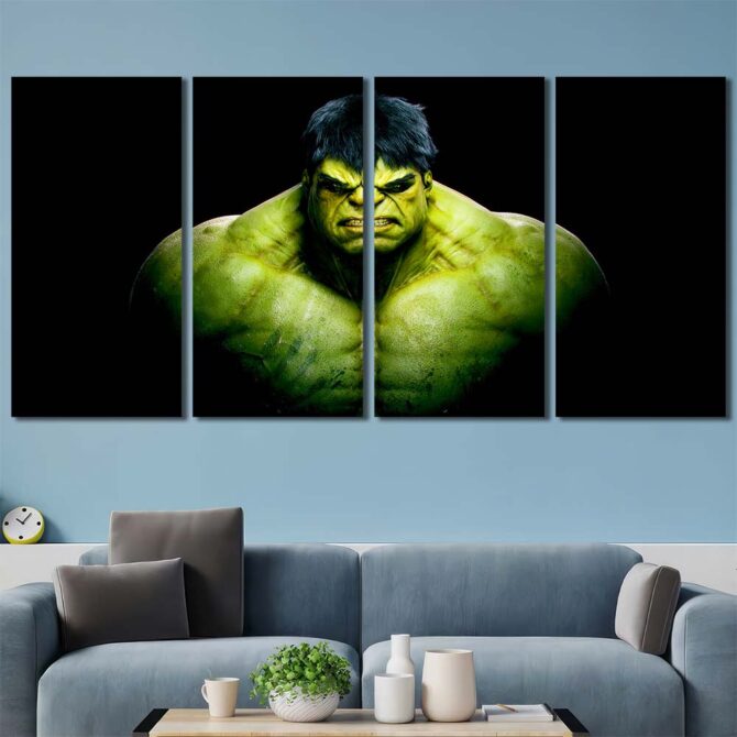 Hulk Wall Art Layout-Four Panels Regular