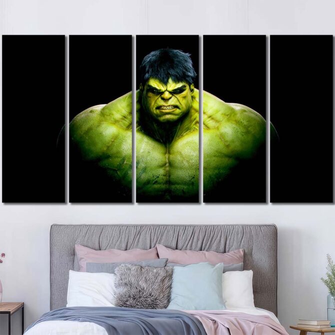 Hulk Wall Art Layout-Five Panels Regular