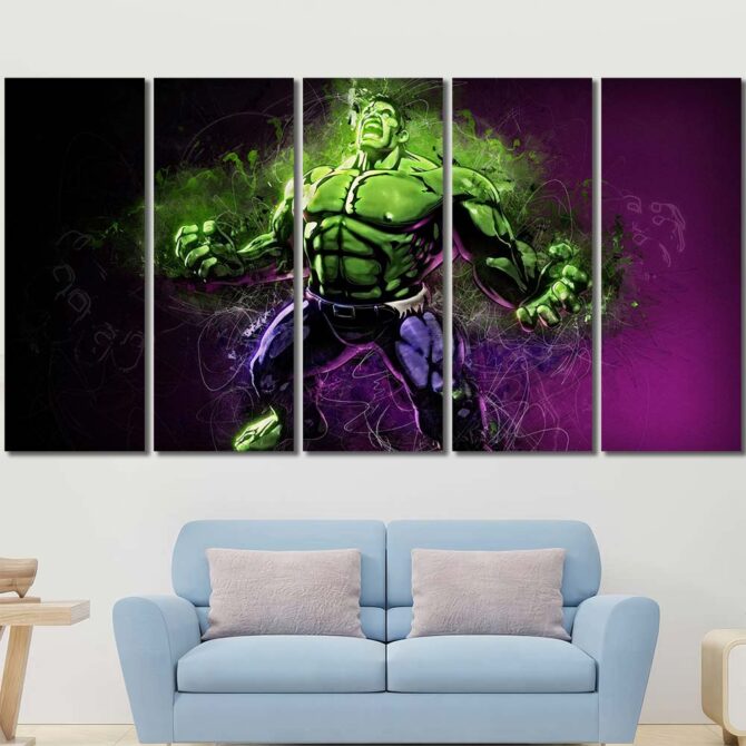 Hulk Comic Art Art Prints Layout-Five Panels Regular