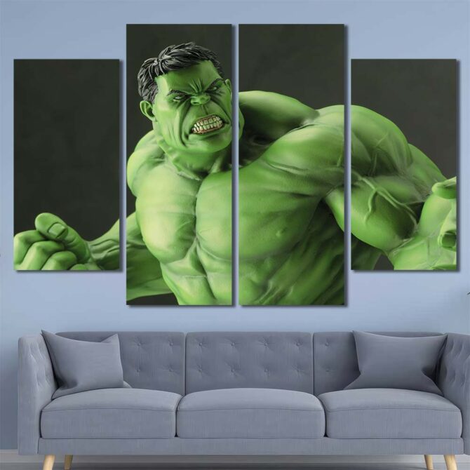 Strong Hulk Canvas Art Layout-Four Panels Diamond