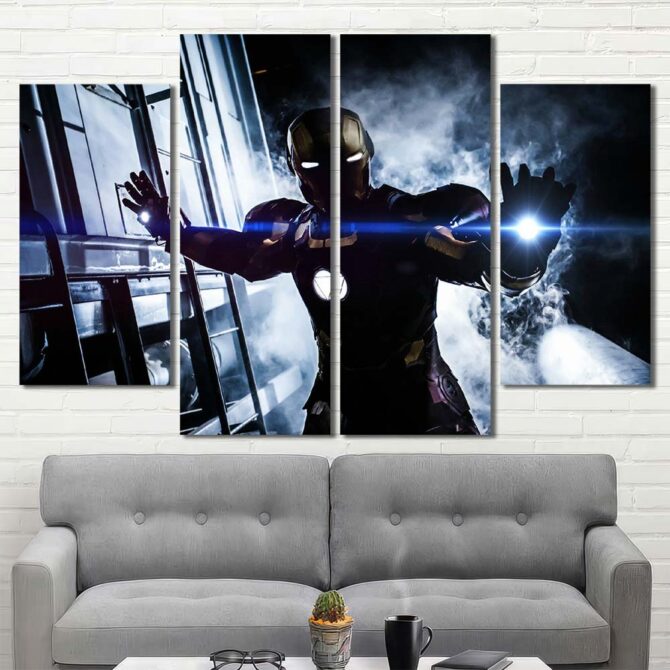 Ironman Art Print Layout-Four Panels Diamond