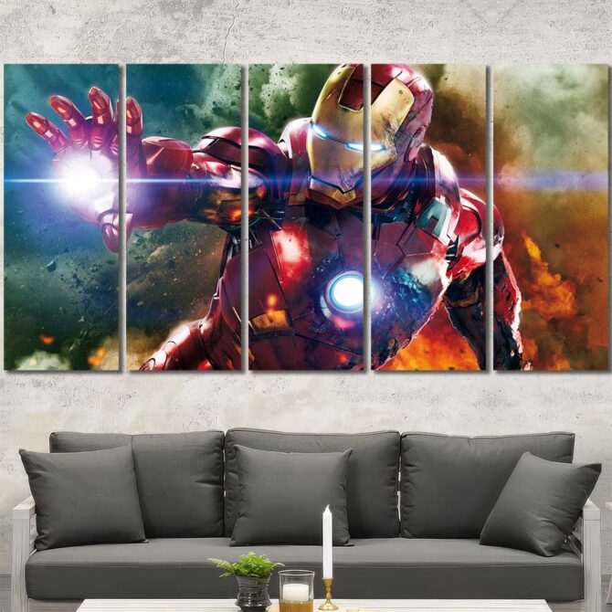 Ironman Movie Canvas Prints Layout-Five Panels Regular