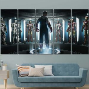 Movie Ironman Canvas Painting Layout-Five Panels Regular