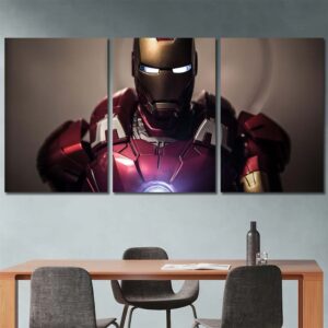 Superhero Ironman Wall Decor Layout-Three Panels Regular