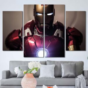 Superhero Ironman Wall Decor Layout-Four Panels Diamond